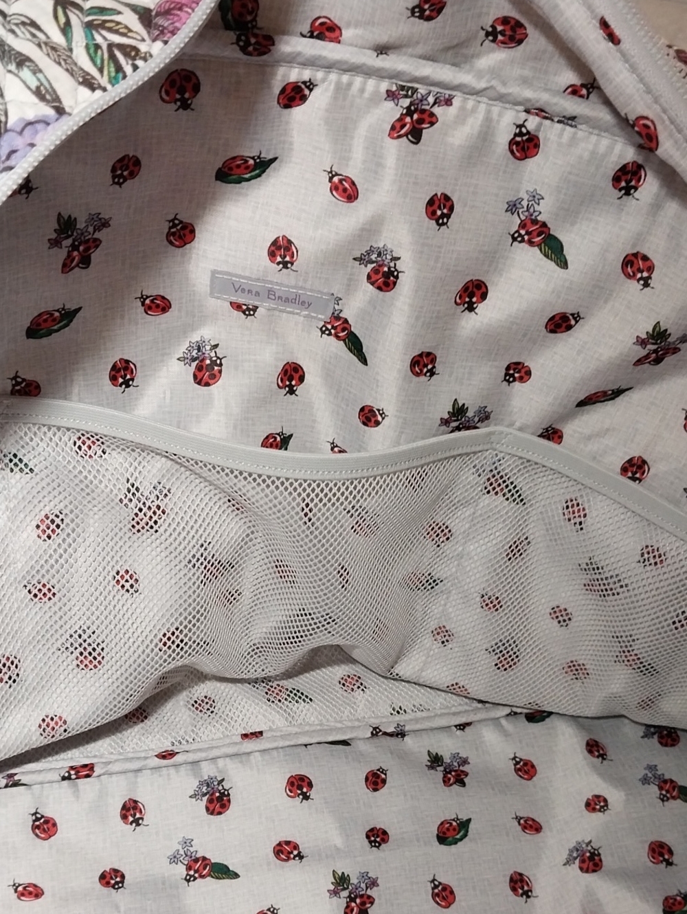 Vera Bradley Grand Weekender Lavender Meadow - Picture 10 of 12